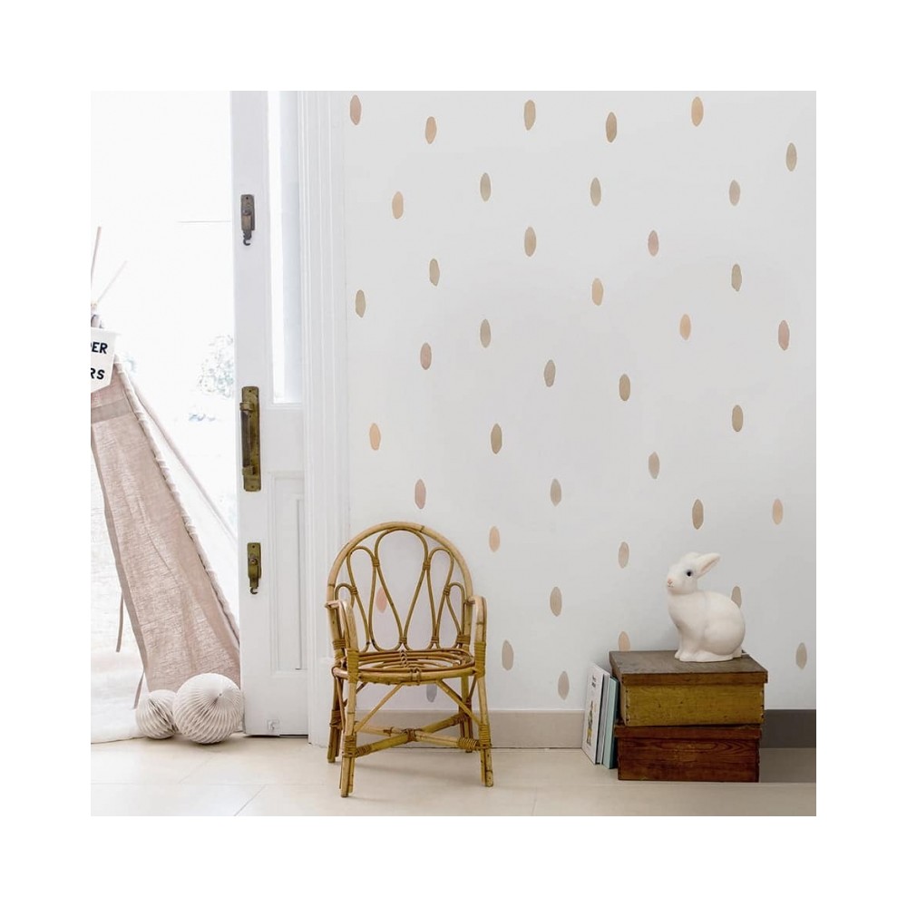 Tresxics textile Wandaufkleber mit Aquarelltropfen (2 Bogen), Gelb