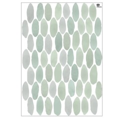 Tresxics textile Wandaufkleber mit Aquarelltropfen (2 Bogen), Grün