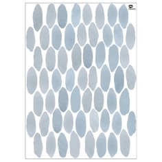 Tresxics textile Wandaufkleber mit Aquarelltropfen (2 Bogen), Blau