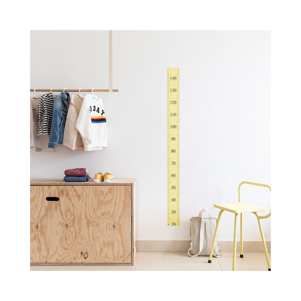 Tresxics textile Wachstumstabelle Wandtattoo 150 cm, Gelb