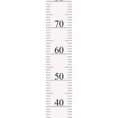 Tresxics textile Wachstumstabelle Wandtattoo 210 cm, Weiss