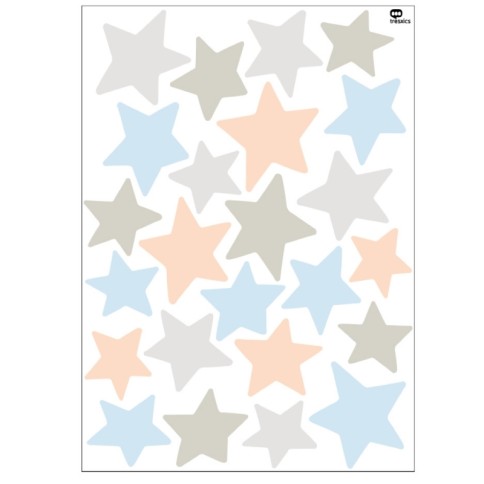 Tresxics textile Wandaufkleber (1 Bogen), Sterne
