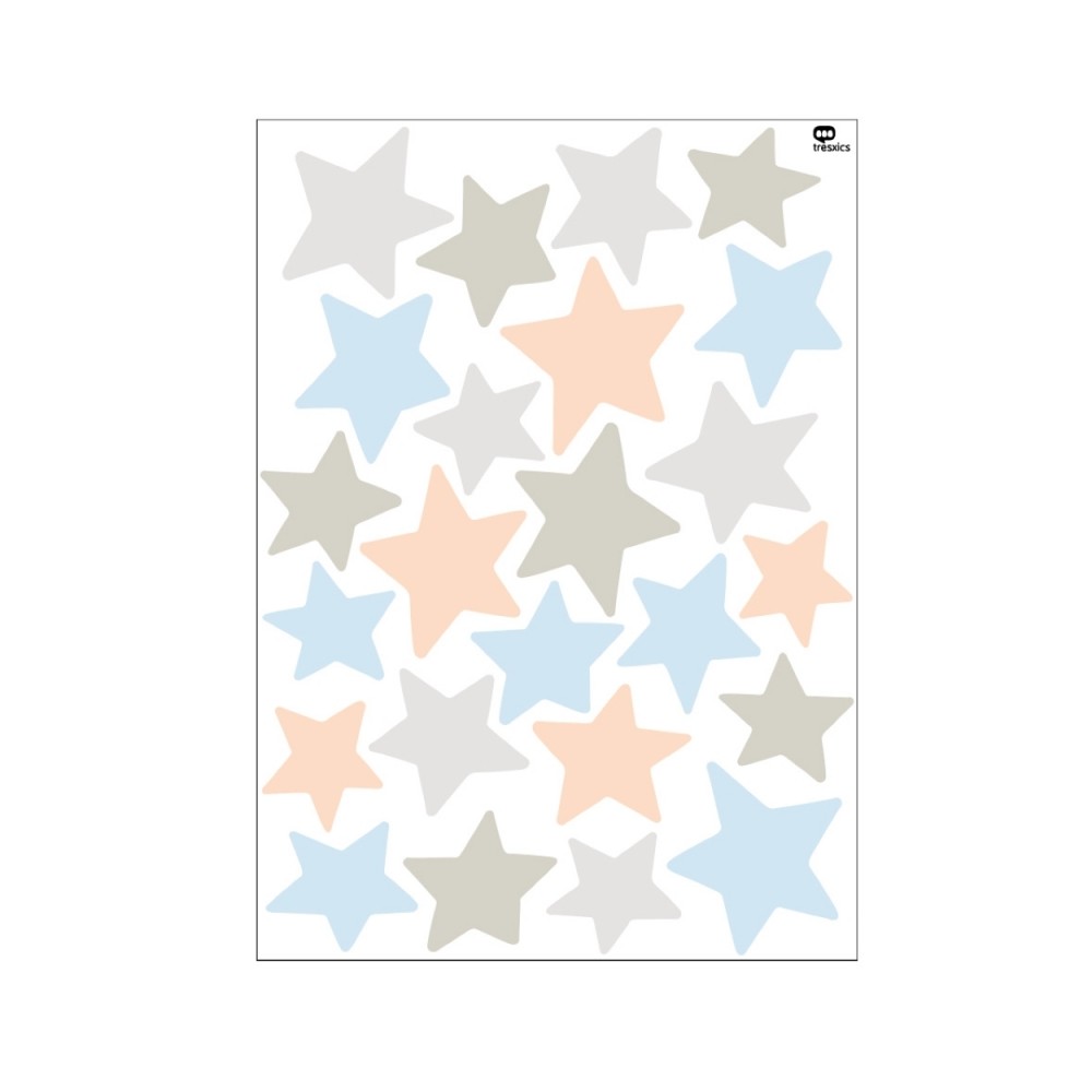 Tresxics textile Wandaufkleber (1 Bogen), Sterne