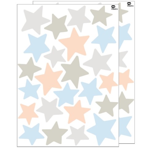 Tresxics textile Wandaufkleber (2 Bogen), Sterne
