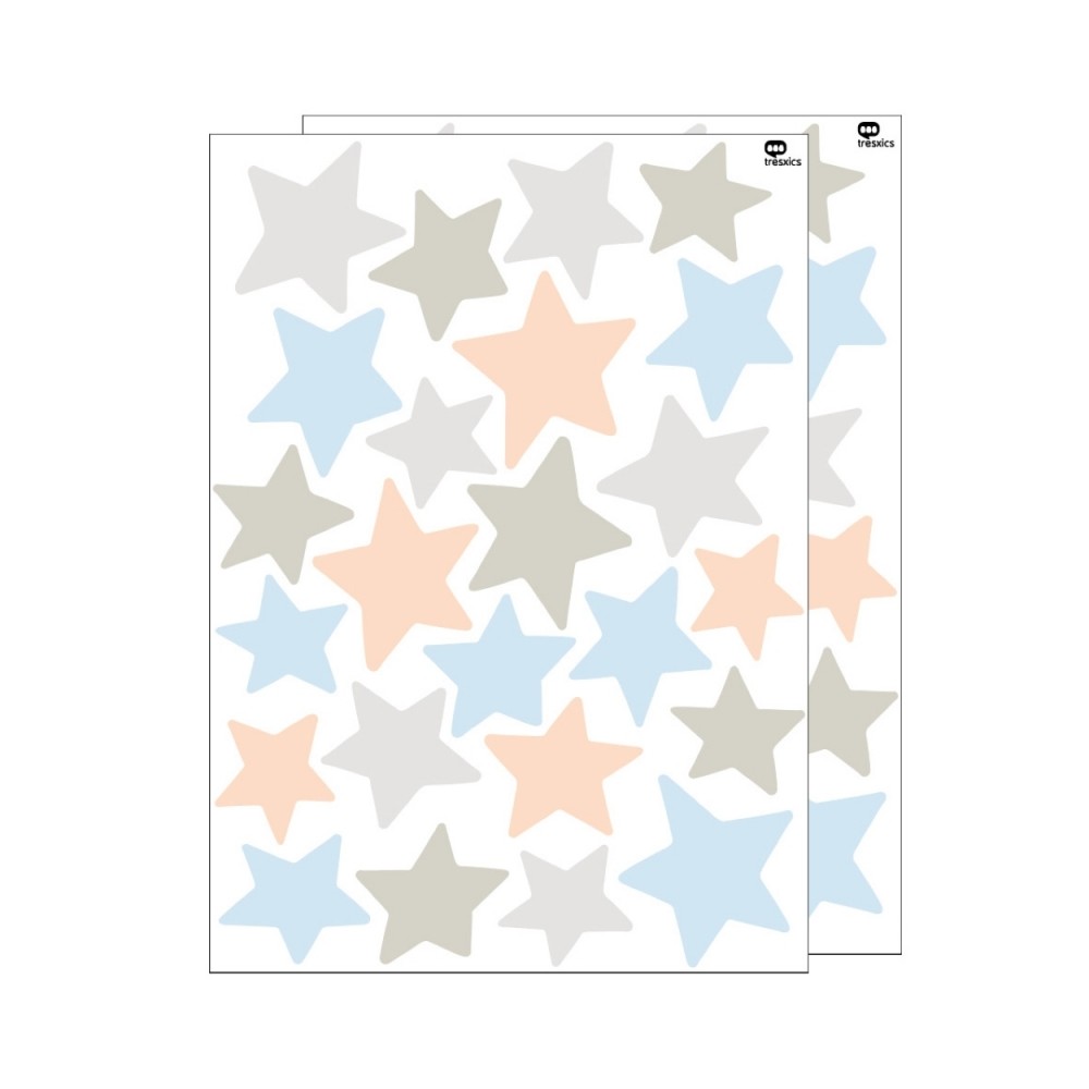 Tresxics textile Wandaufkleber (2 Bogen), Sterne