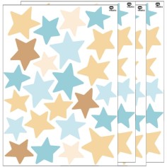 Tresxics textile Wandaufkleber (2 Bogen), Sterne Blau