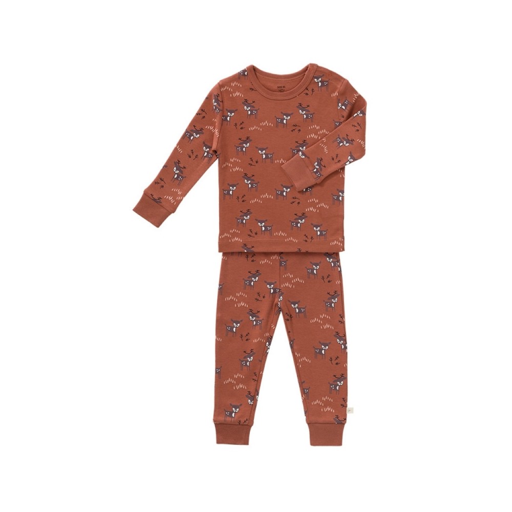 Fresk Schlafanzug zweiteilig, Amber Brown