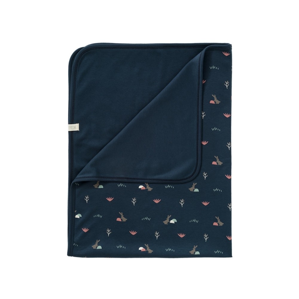 Fresk Baby Decke, Rabbit Mood Indigo