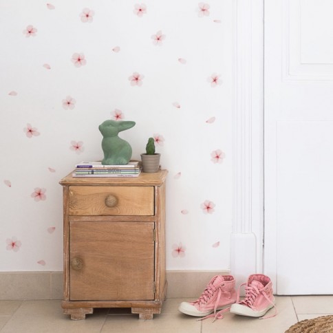 Tresxics textile Wandaufkleber Kirschblüte, Rosa