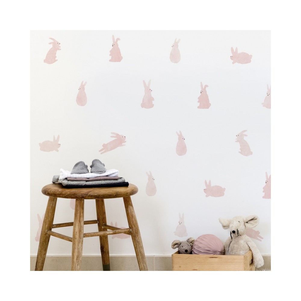 Tresxics textile Wandaufkleber, Kaninchen - Beige