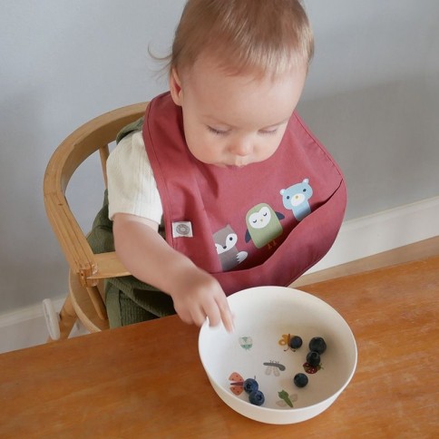 Franck & Fischer Lätzchen aus Bio-Baumwolle, Friends - Khaki