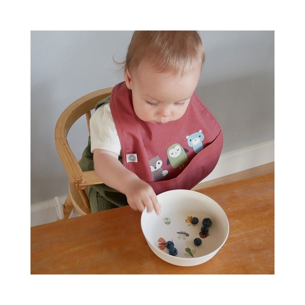 Franck & Fischer Lätzchen aus Bio-Baumwolle, Friends - Khaki