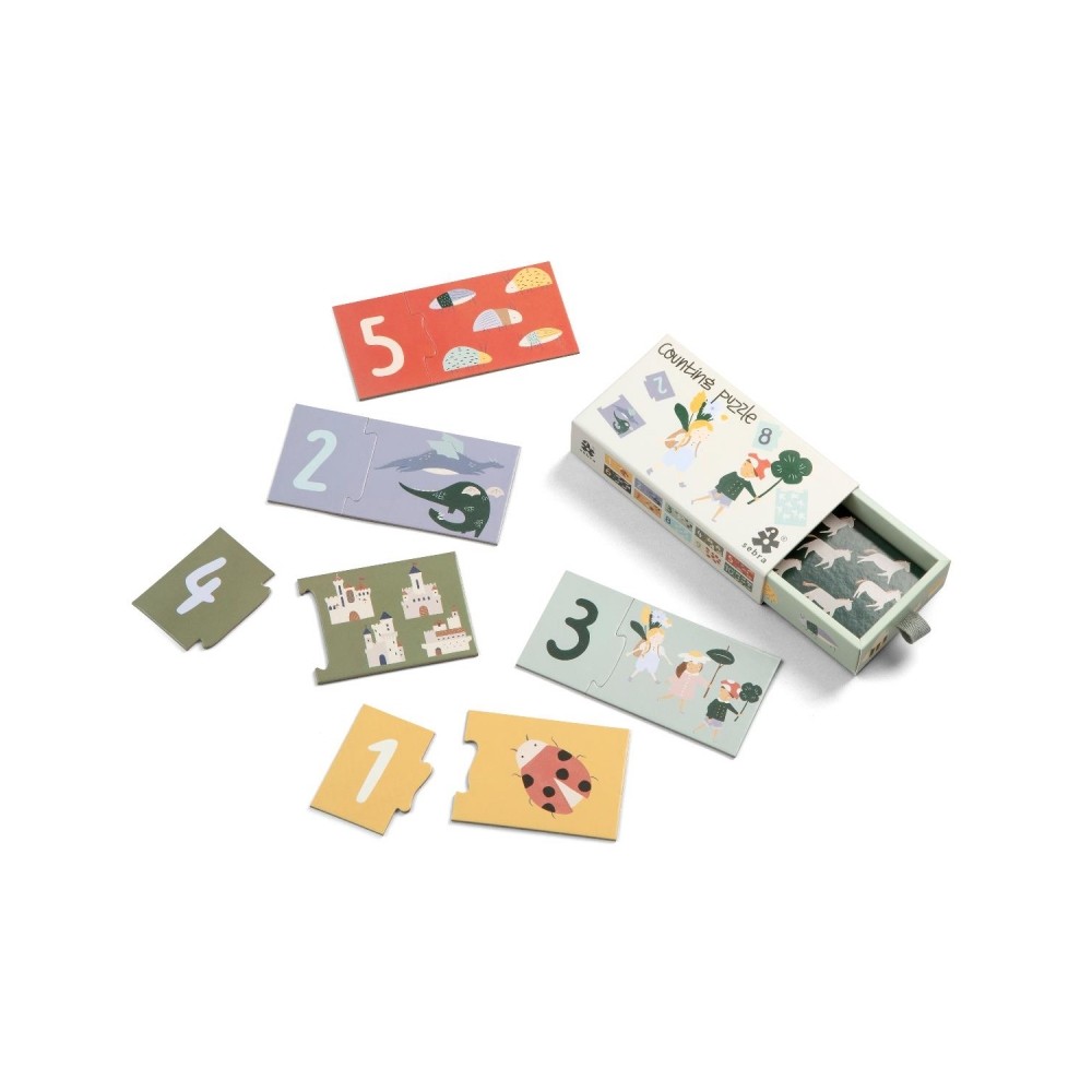 Sebra Puzzle mit Zahlen, Pixie/ Drache