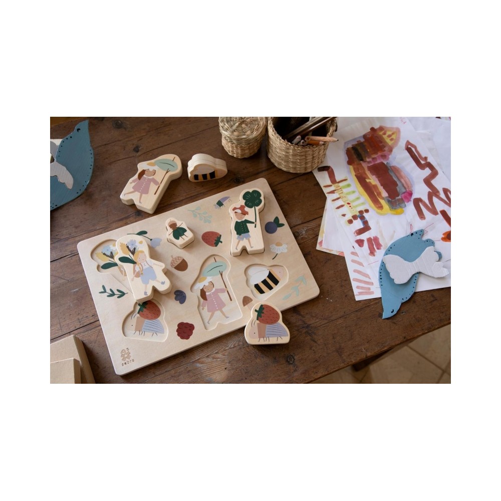 Sebra kräftiges Puzzle aus Holz, Pixie Land