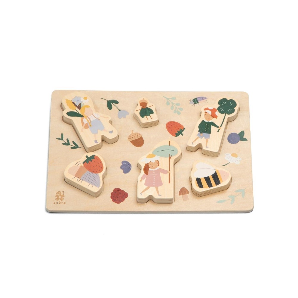 Sebra kräftiges Puzzle aus Holz, Pixie Land