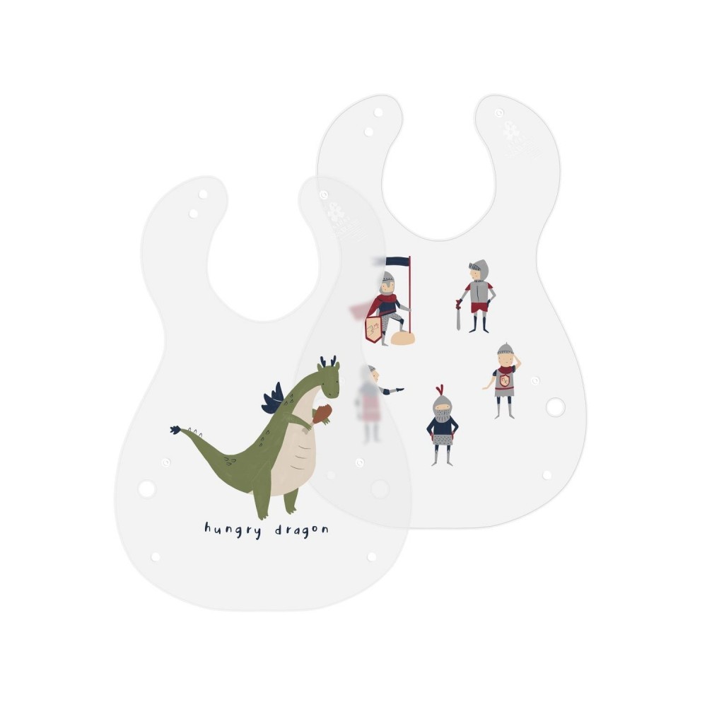 Sebra Kunststoff Lätzchen, 2er Pack, Dragon Tales