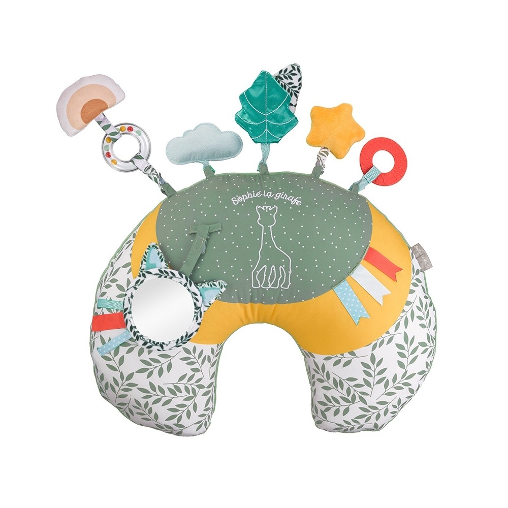 Sophie La Girafe Spiel- und Kuschelkissen + Aktivity-Spielzeug