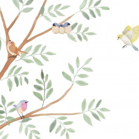 Wandsticker, der Frühling kommt