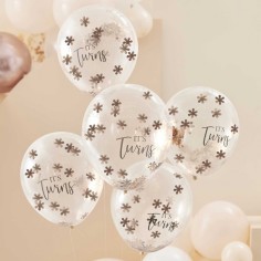 Rose Gold Its Twins Confetti Ballons