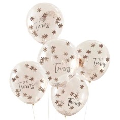 Rose Gold Its Twins Confetti Ballons