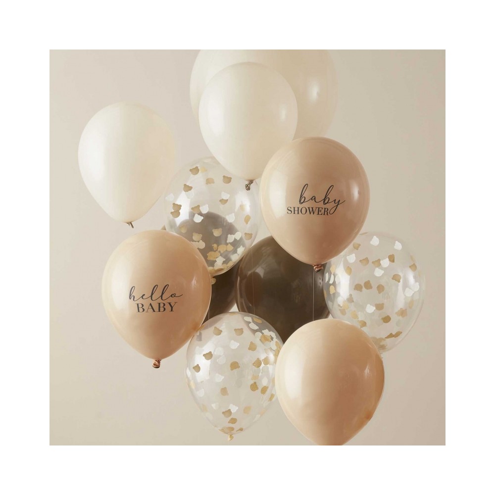 neutrales Baby Shower Ballon Bundle