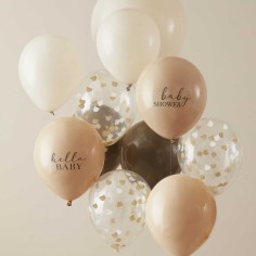 neutrales Baby Shower Ballon Bundle