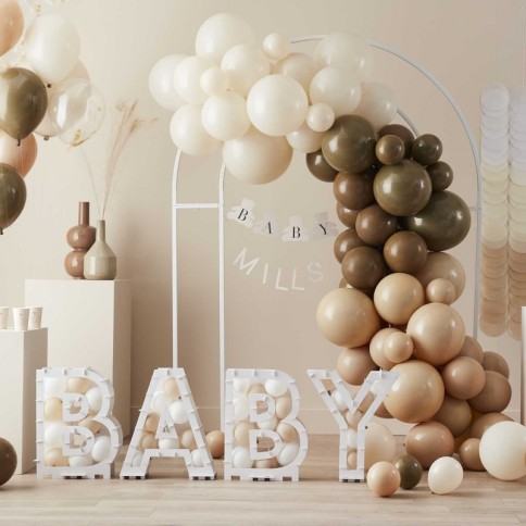 neutrales Baby Shower Ballon Bundle