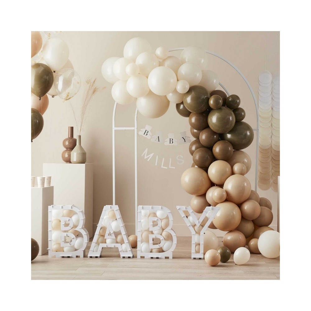 neutrales Baby Shower Ballon Bundle