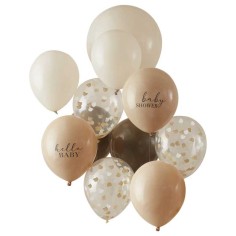 neutrales Baby Shower Ballon Bundle