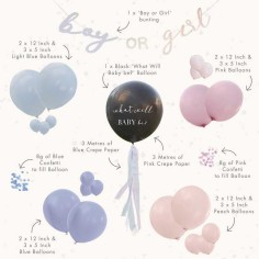 What Will Baby Be Gender Reveal Ballon Kit