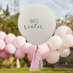 Big Sister Ballon mit rosaroten Quasten