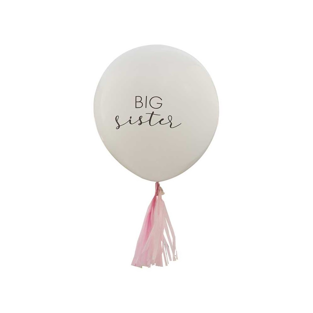Big Sister Ballon mit rosaroten Quasten
