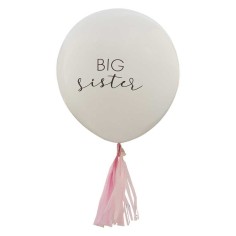 Big Sister Ballon mit rosaroten Quasten