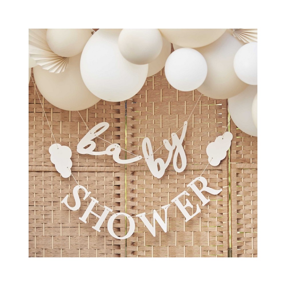 Clouds Baby Shower Wimpelkette