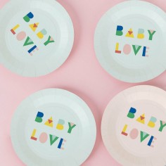 My Little Day Kartonteller, Mint Baby Shower, 8 Stk.