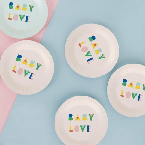 My Little Day Kartonteller, Nude Baby Shower, 8 Stk.