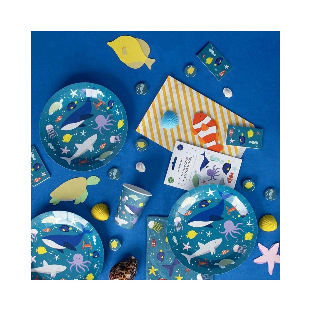 My Little Day Kartonbecher, Ozean, 8-er Pack