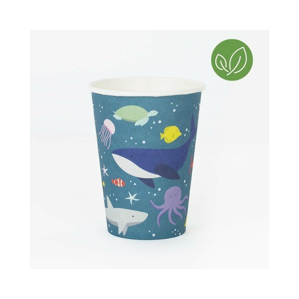 My Little Day Kartonbecher, Ozean, 8-er Pack