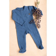 Babys only Strampler mit Füssen, Melange Jeans