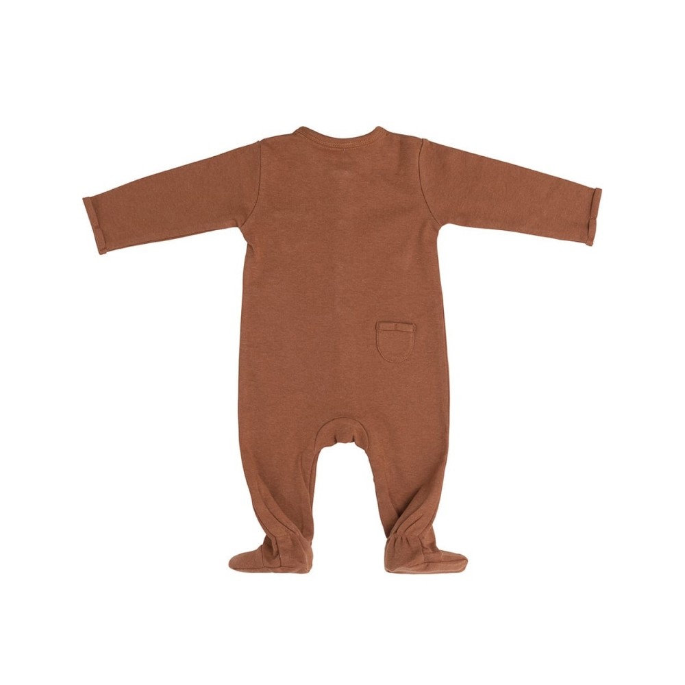 Strampler mit Füssen, Melange Honey