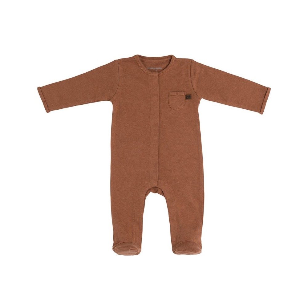 Strampler mit Füssen, Melange Honey