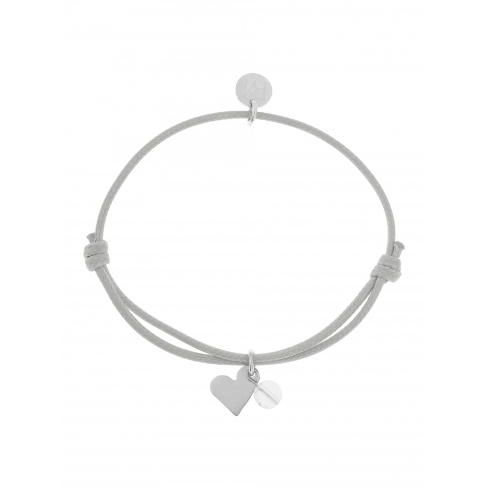 Armband Mea, Grau/ Kristall