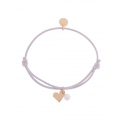 Armband Mea, Violet/ Rosenquarz
