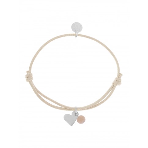 Armband Mea, Creme/ Mondstein