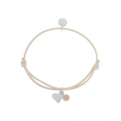 Armband Mea, Creme/ Mondstein