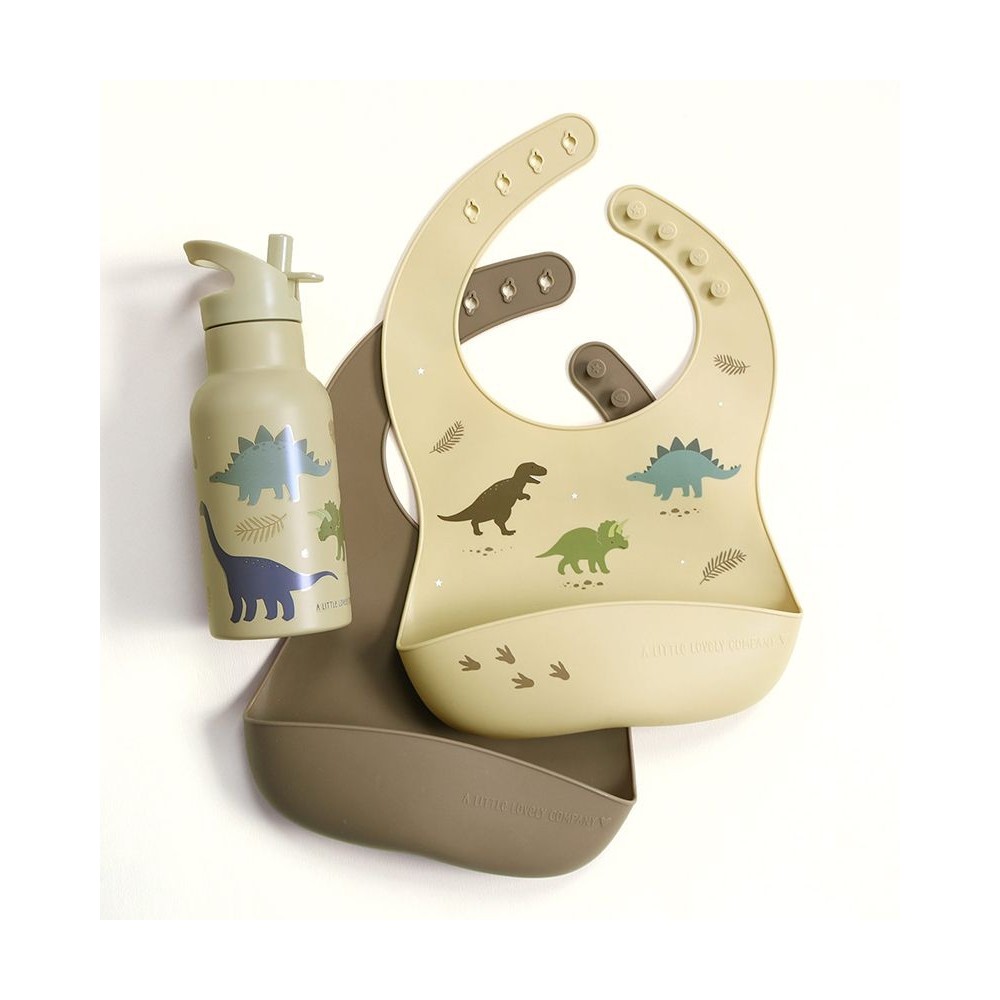 Silikon Esslätzchen 2er Pack, Dinosaurier