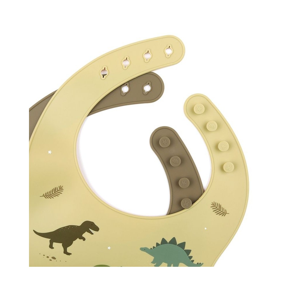 Silikon Esslätzchen 2er Pack, Dinosaurier