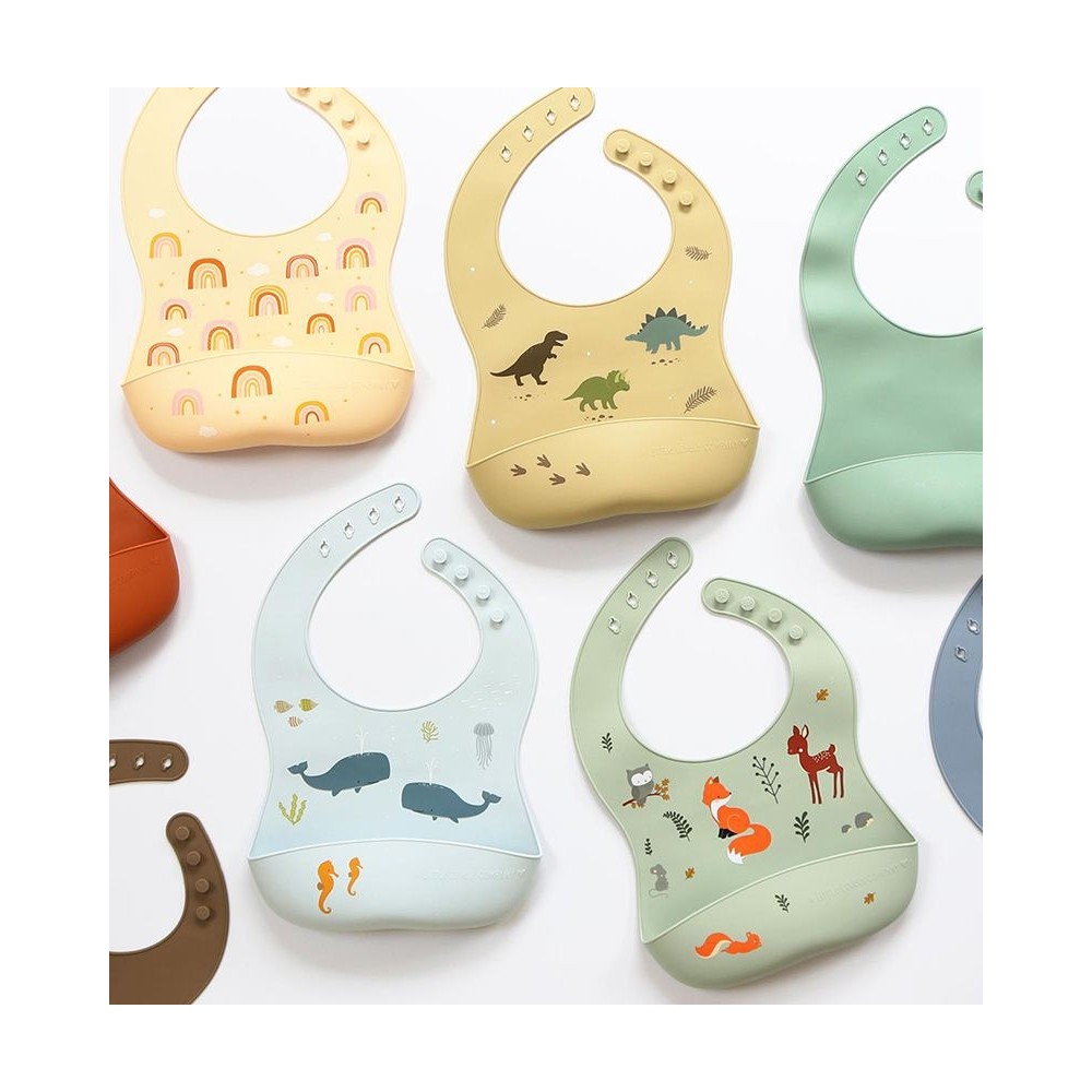 Silikon Esslätzchen 2er Pack, Dinosaurier