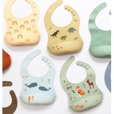 Silikon Esslätzchen 2er Pack, Dinosaurier