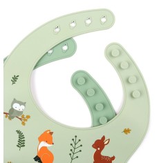 Silikon Esslätzchen 2er Pack, Waldfreunde